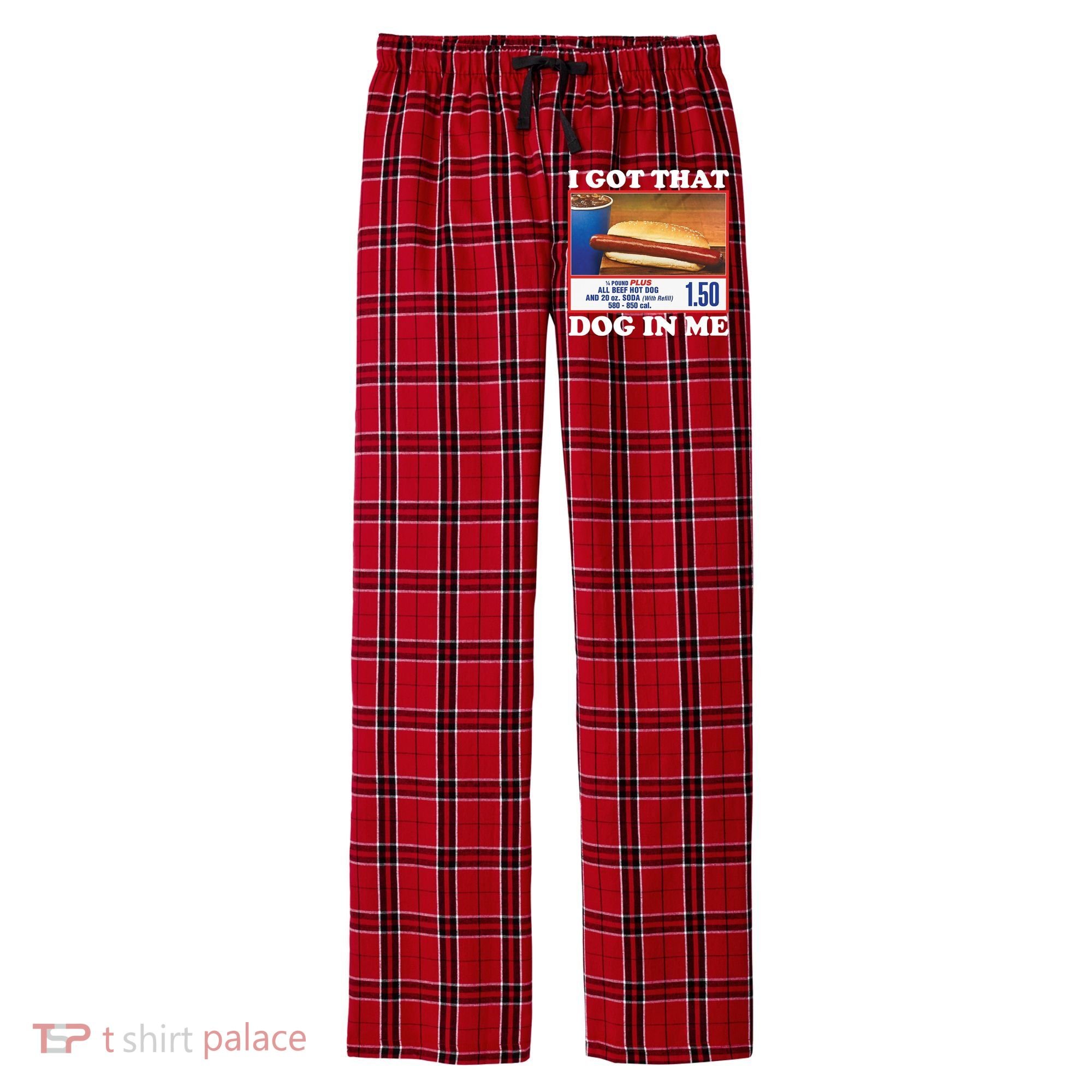 I Got That Dog In Me Costco Men's Flannel Plaid Pajama Pants