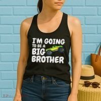 I'm Going To Be A Big Brother Announcement Monster Truck Car Women's Tank Top thumb 2