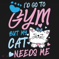 I'd Go To Gym But My Cat Needs Me Felidae Gift Meaningful Gift Women's Hoodie thumb 2
