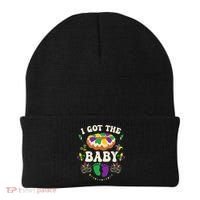 I Got The Baby Pregnancy Announcet Funny Mardi Gras Beanie thumb 0