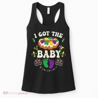 I Got The Baby Pregnancy Announcet Funny Mardi Gras Women's Tank Top thumb 0