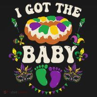 I Got The Baby Pregnancy Announcet Funny Mardi Gras Women's Tank Top thumb 5