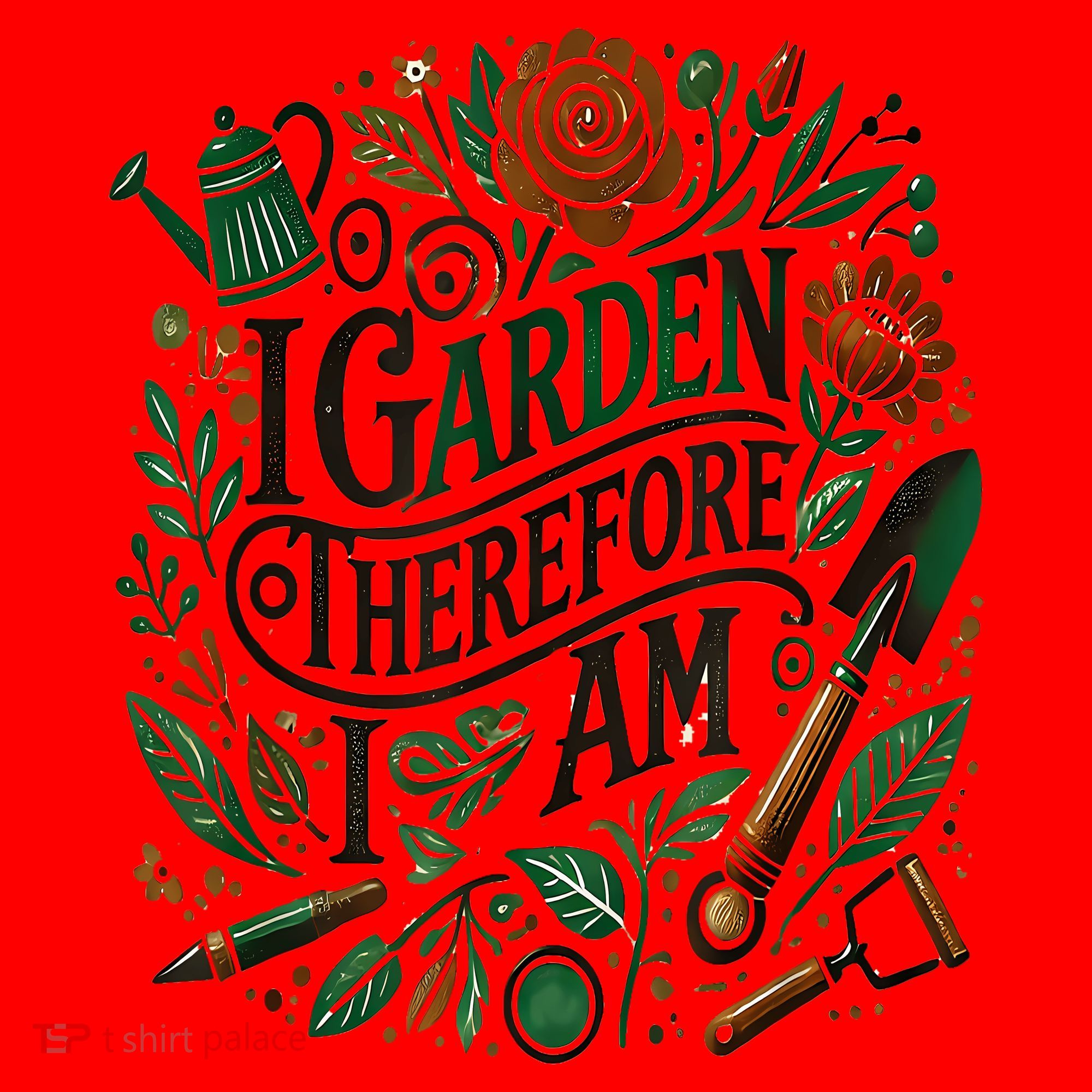 I Garden Therefore I Am Santa Hat