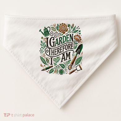 I Garden Therefore I Am USA-Made Doggie Bandana