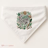 I Garden Therefore I Am USA-Made Doggie Bandana thumb 0