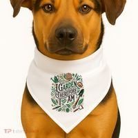 I Garden Therefore I Am USA-Made Doggie Bandana thumb 1