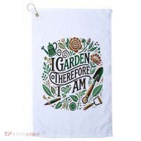 I Garden Therefore I Am Golf Towel thumb 0