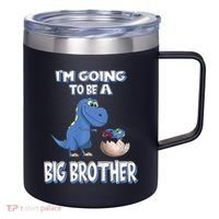 I'm Going To Be A Big Brother Dinosaur 12oz Stainless Steel Coffee Mug thumb 0
