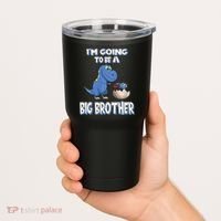 I'm Going To Be A Big Brother Dinosaur Tumbler thumb 2