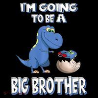 I'm Going To Be A Big Brother Dinosaur Ornament thumb 1