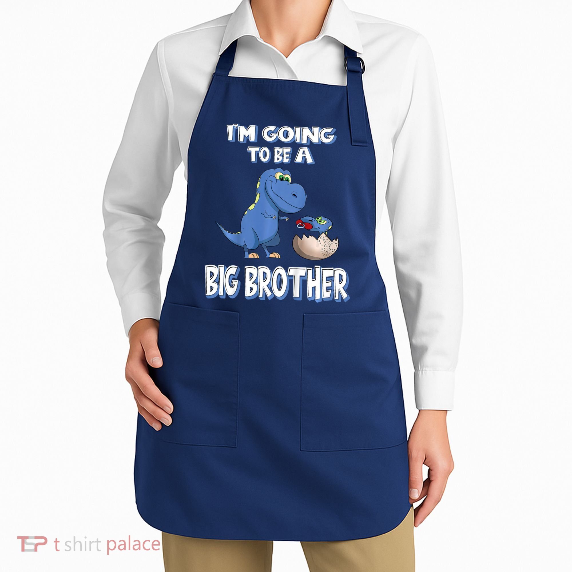 I'm Going To Be A Big Brother Dinosaur Apron