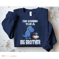 I'm Going To Be A Big Brother Dinosaur Sweatshirt thumb 2