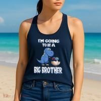 I'm Going To Be A Big Brother Dinosaur Women's Tank Top thumb 2