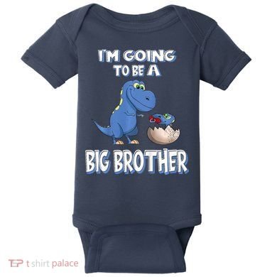 I'm Going To Be A Big Brother Dinosaur Baby Bodysuit