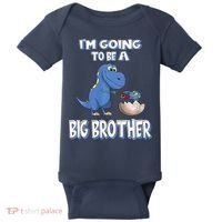 I'm Going To Be A Big Brother Dinosaur Baby Bodysuit thumb 0