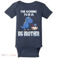 I'm Going To Be A Big Brother Dinosaur Baby Bodysuit thumb 0