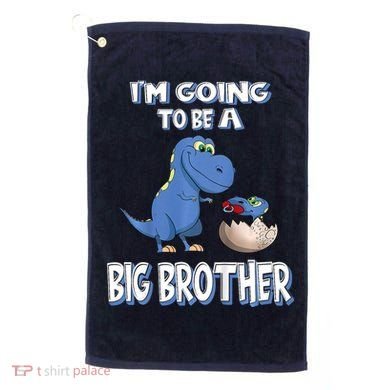 I'm Going To Be A Big Brother Dinosaur Golf Towel