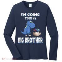 I'm Going To Be A Big Brother Dinosaur Women's Long Sleeve Shirt thumb 0