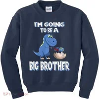 I'm Going To Be A Big Brother Dinosaur Kids Sweatshirt thumb 0
