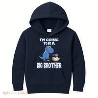 I'm Going To Be A Big Brother Dinosaur Kids Hoodie thumb 0