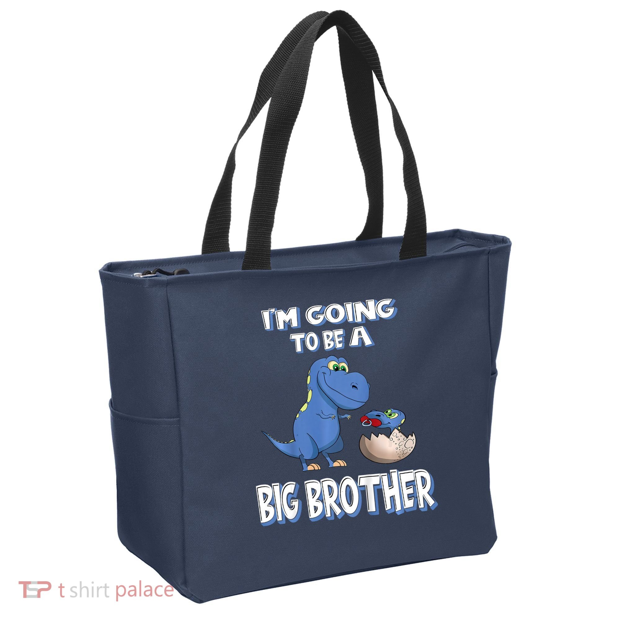 I'm Going To Be A Big Brother Dinosaur Tote Bag