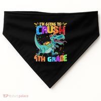 Im Going To Crush 4th Grade Back To School Gift USA-Made Doggie Bandana thumb 0