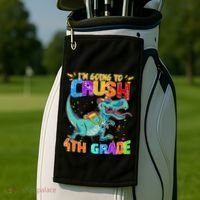 Im Going To Crush 4th Grade Back To School Gift Golf Towel thumb 2