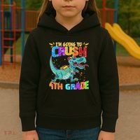 Im Going To Crush 4th Grade Back To School Gift Kids Hoodie thumb 3