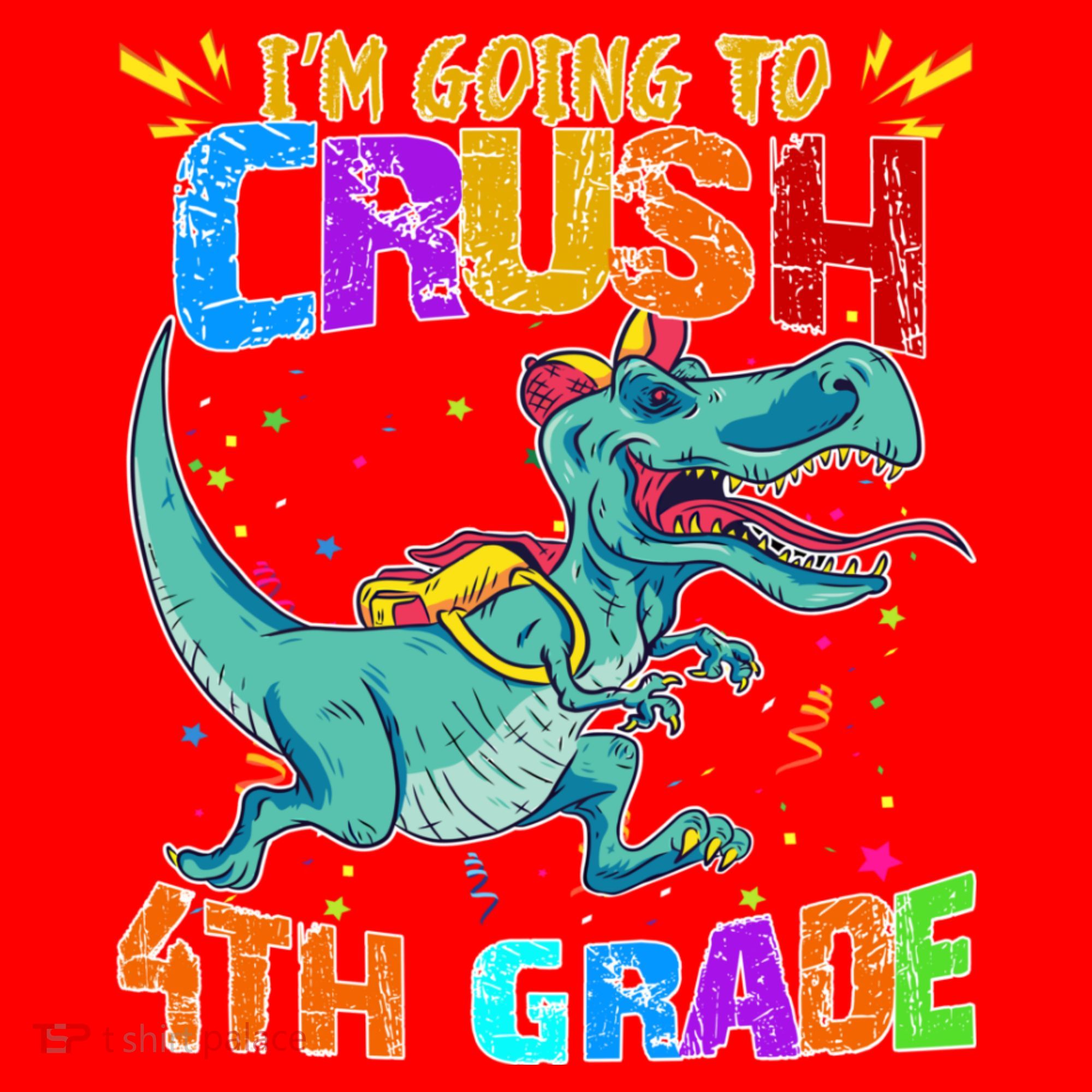 Im Going To Crush 4th Grade Back To School Gift Santa Hat