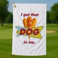 I Got That Corn Dog In Me Golf Towel thumb 1