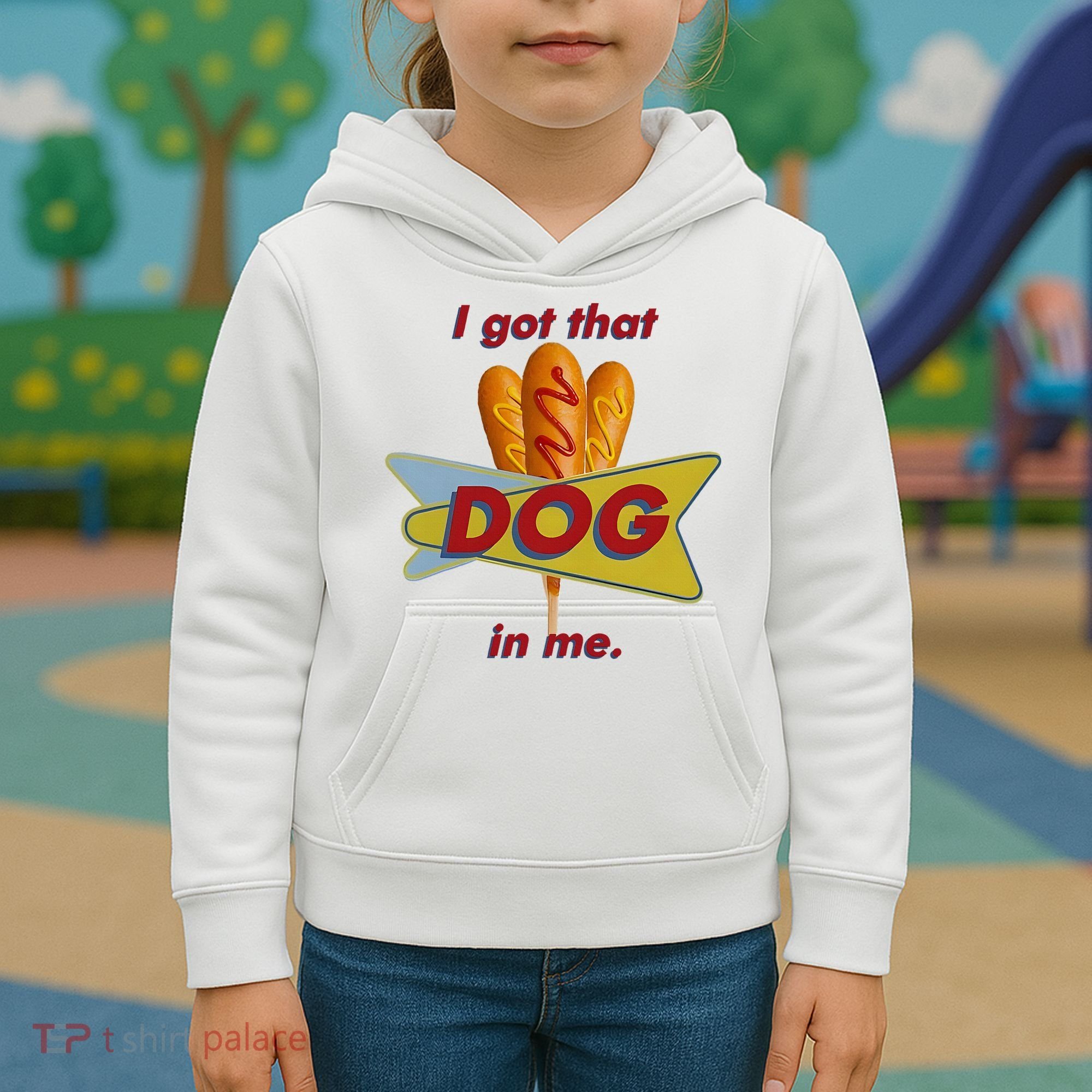 I Got That Corn Dog In Me Kids Hoodie