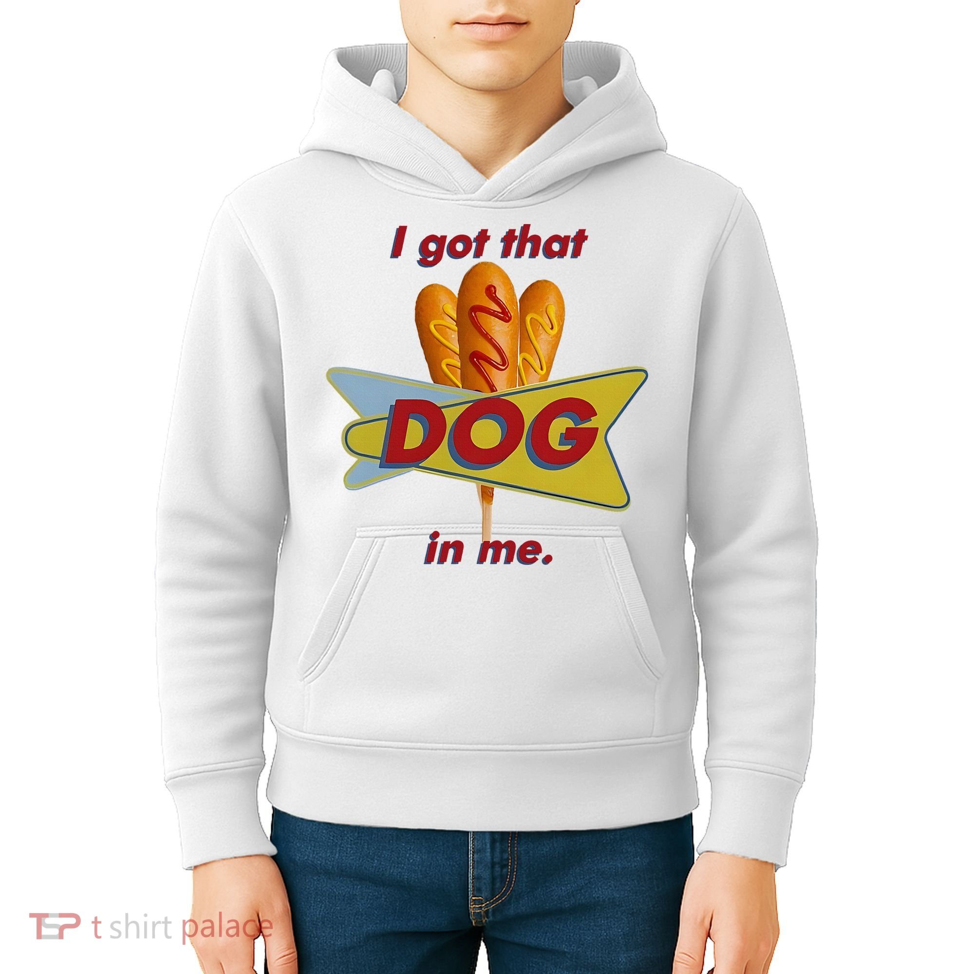 I Got That Corn Dog In Me Kids Hoodie