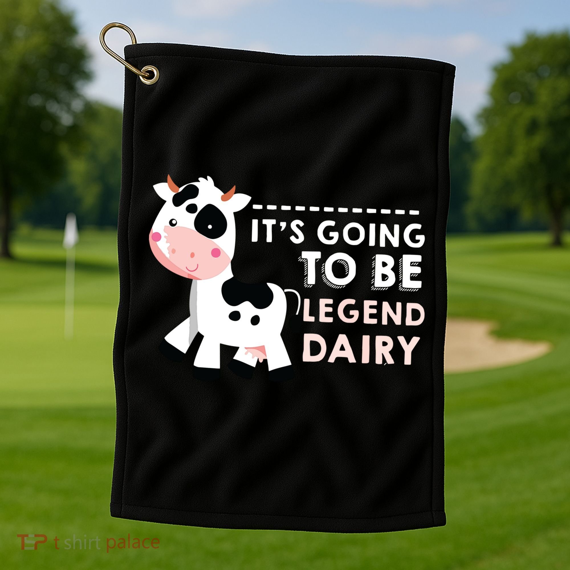 Its Going To Be Legendairy Funny Cow Golf Towel