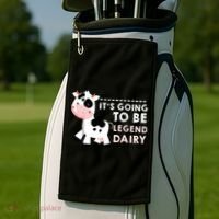 Its Going To Be Legendairy Funny Cow Golf Towel thumb 2