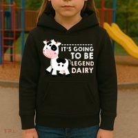 Its Going To Be Legendairy Funny Cow Kids Hoodie thumb 3