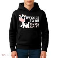 Its Going To Be Legendairy Funny Cow Kids Hoodie thumb 4