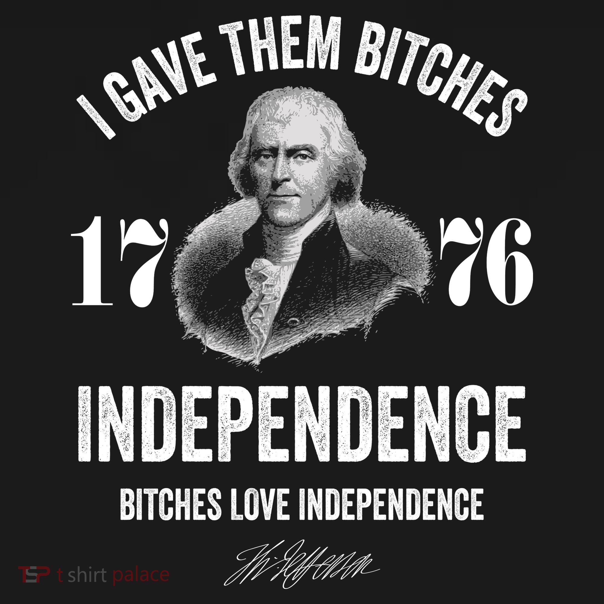 I Gave Them Bitches 1776 Independence Funny Bitches Love Independence Women's Hoodie
