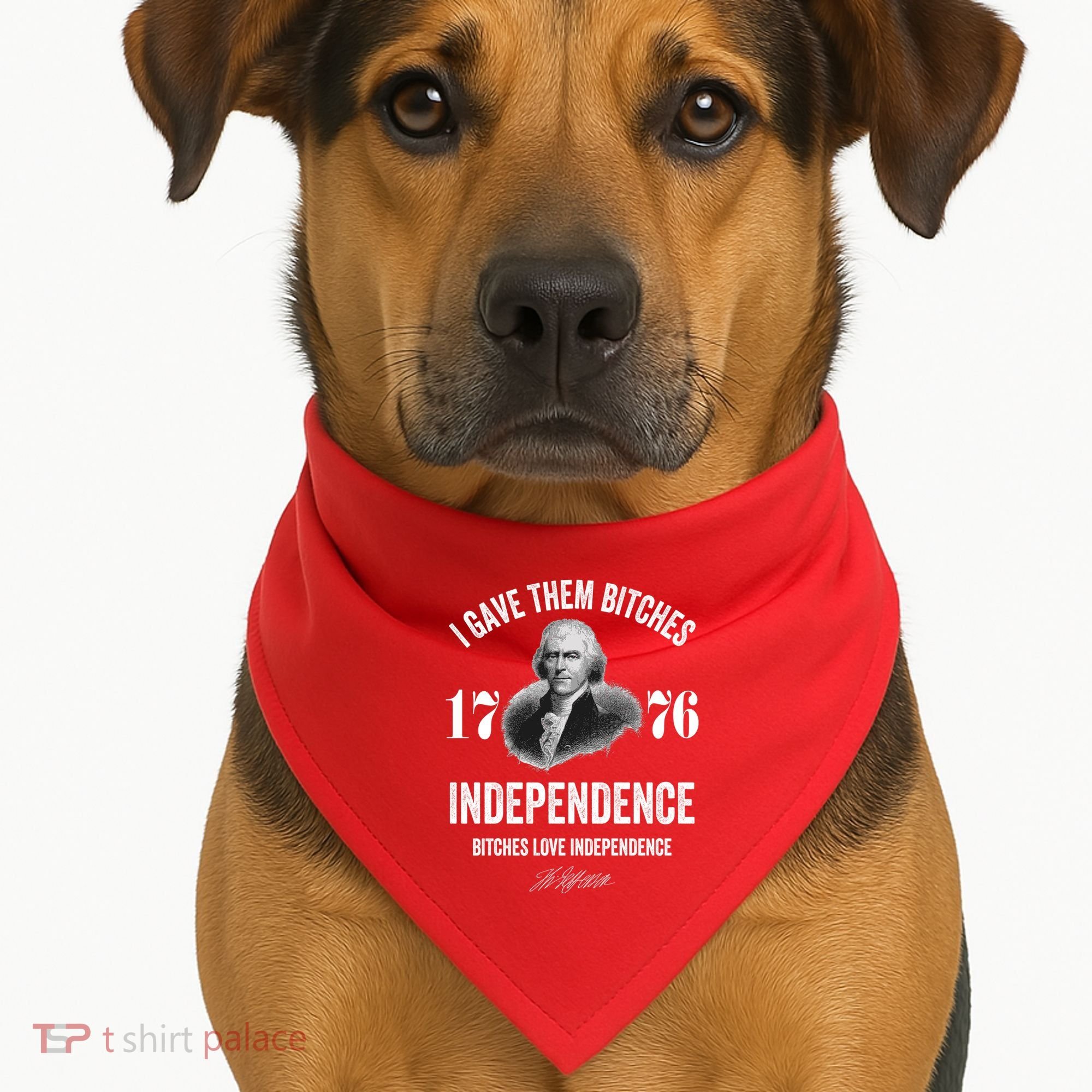 I Gave Them Bitches 1776 Independence Funny Bitches Love Independence USA-Made Doggie Bandana