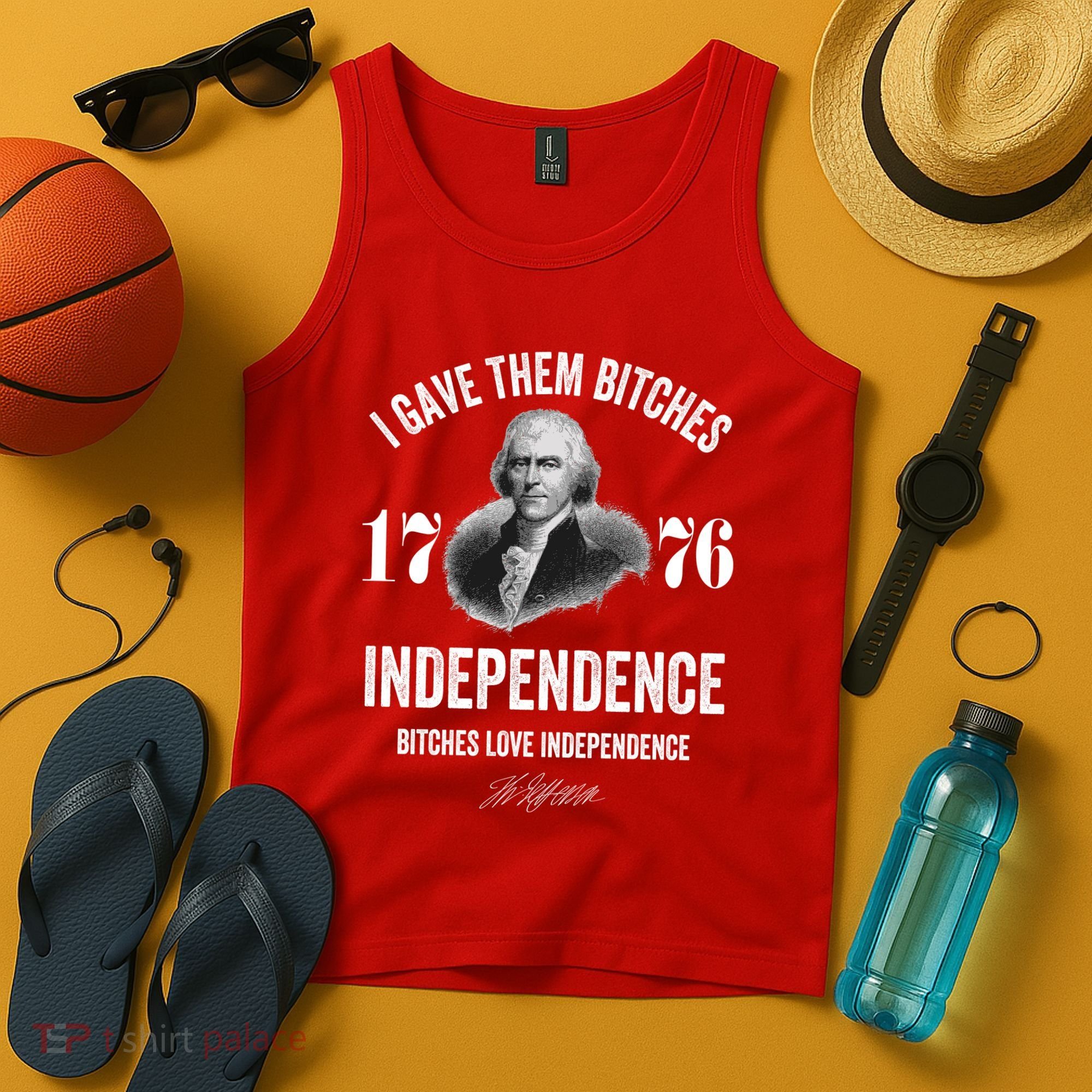 I Gave Them Bitches 1776 Independence Funny Bitches Love Independence Tank Top