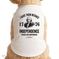 I Gave Them Bitches 1776 Independence Funny Bitches Love Independence Doggie Tank thumb 0