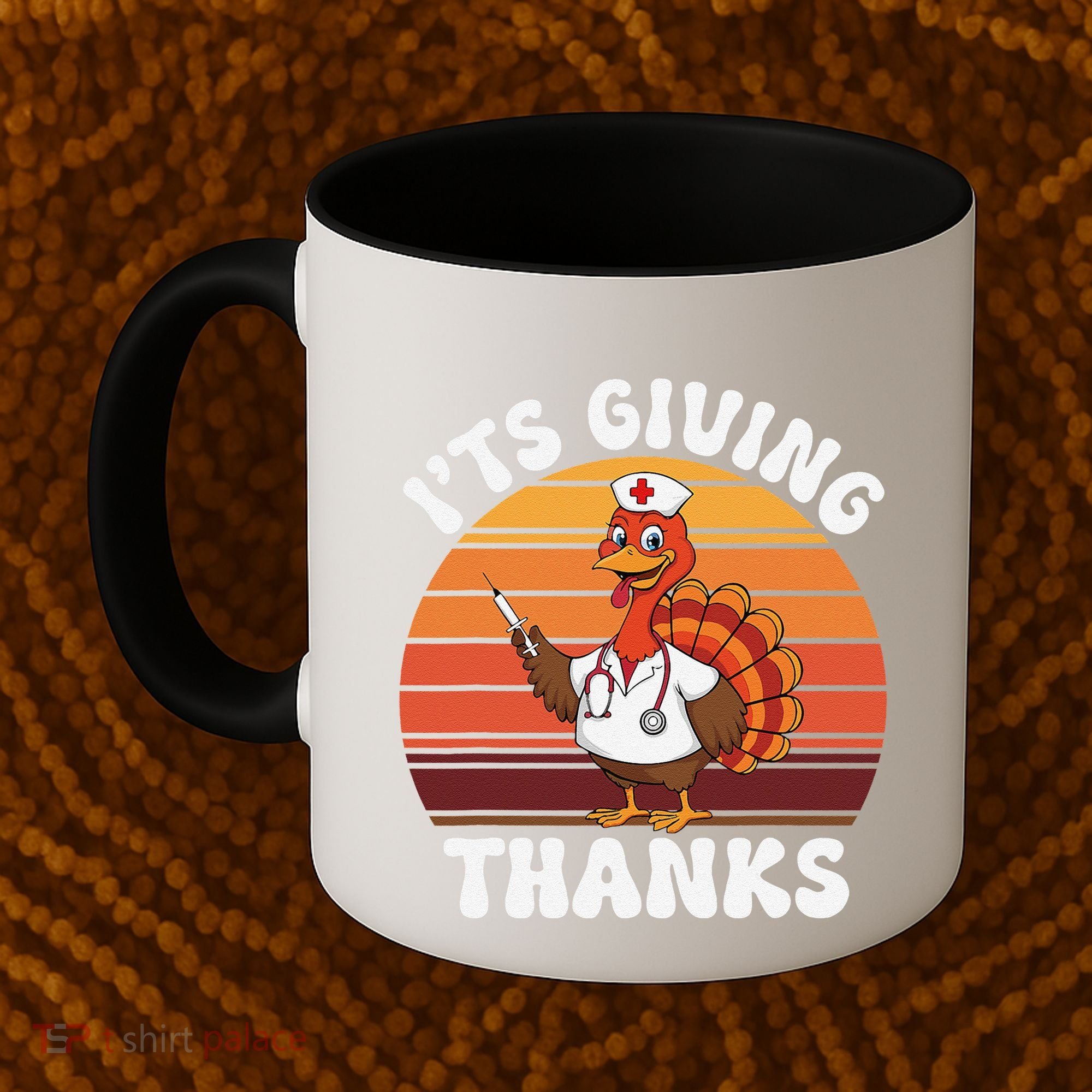 ItS Giving Thanks Nurse Thanksgiving Funny Turkey Nurse Coffee Mug