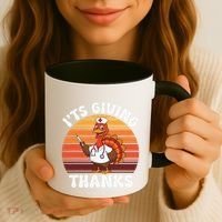 ItS Giving Thanks Nurse Thanksgiving Funny Turkey Nurse Coffee Mug thumb 3