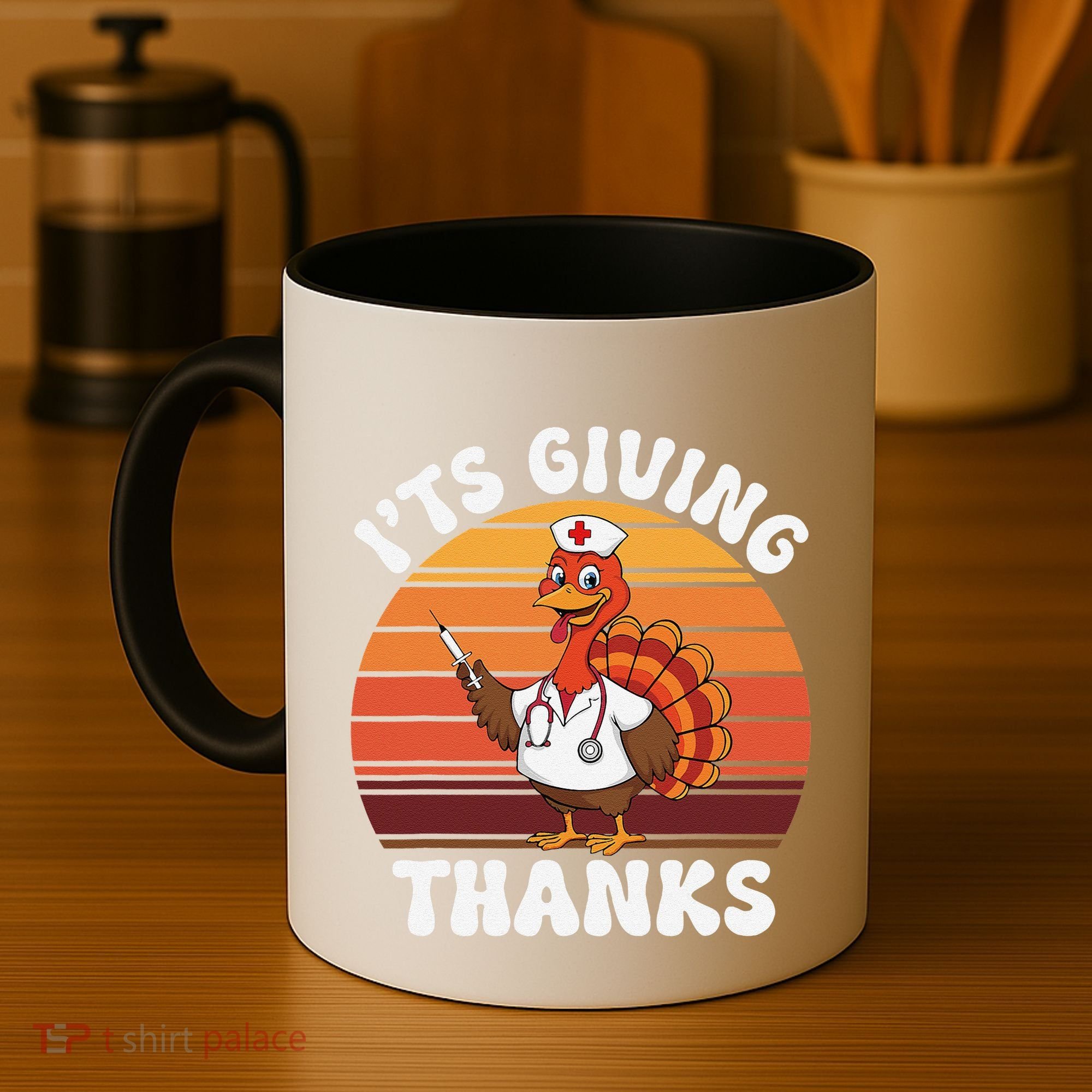 ItS Giving Thanks Nurse Thanksgiving Funny Turkey Nurse Coffee Mug