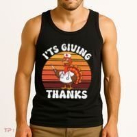 ItS Giving Thanks Nurse Thanksgiving Funny Turkey Nurse Tank Top thumb 3