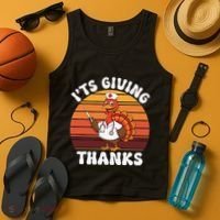 ItS Giving Thanks Nurse Thanksgiving Funny Turkey Nurse Tank Top thumb 4