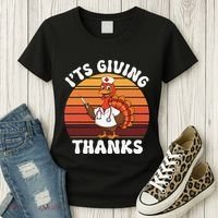 ItS Giving Thanks Nurse Thanksgiving Funny Turkey Nurse Women's T-Shirt thumb 3