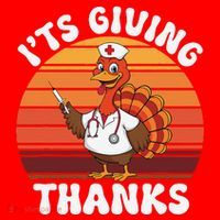ItS Giving Thanks Nurse Thanksgiving Funny Turkey Nurse Santa Hat thumb 1