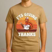 ItS Giving Thanks Nurse Thanksgiving Funny Turkey Nurse T-Shirt thumb 3