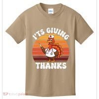 ItS Giving Thanks Nurse Thanksgiving Funny Turkey Nurse Kids T-Shirt thumb 0
