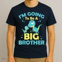 I'm Going To Be A Big Brother Family Dinosaur Cute Funny T-Shirt thumb 3